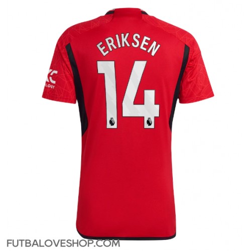 Dres Manchester United Christian Eriksen #14 Domáci 2023-24 Krátky Rukáv